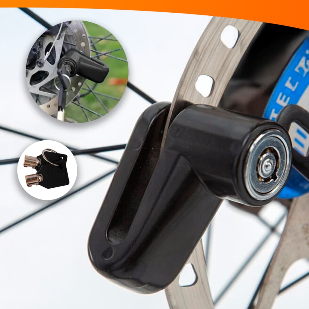 Trava de Disco de Alumínio Antifurto para Bicicletas e Motos Importadora Util