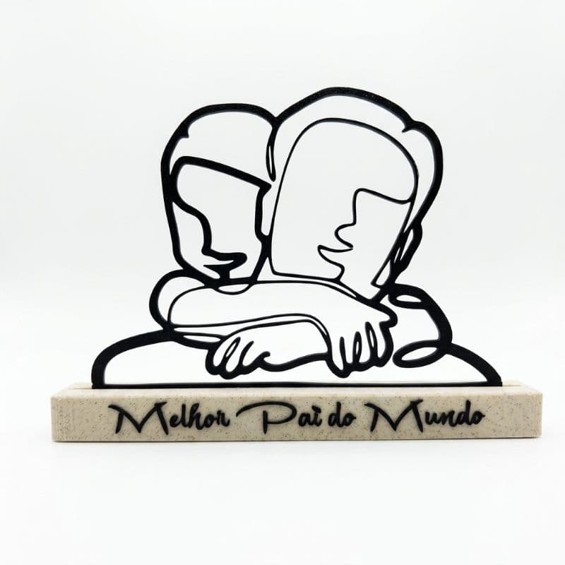 Enfeite Decorativo Dia dos Pais Line Art Personalizado Minimalista Presente Criativo Escritório | casa |