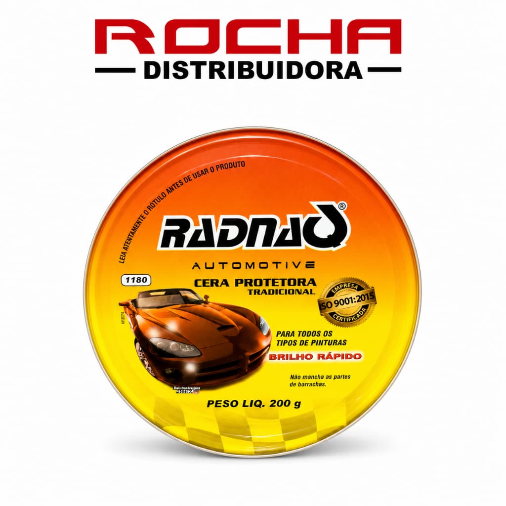 Cera Polidora Brilho Automotiva Protetora 200G - RADNAQ