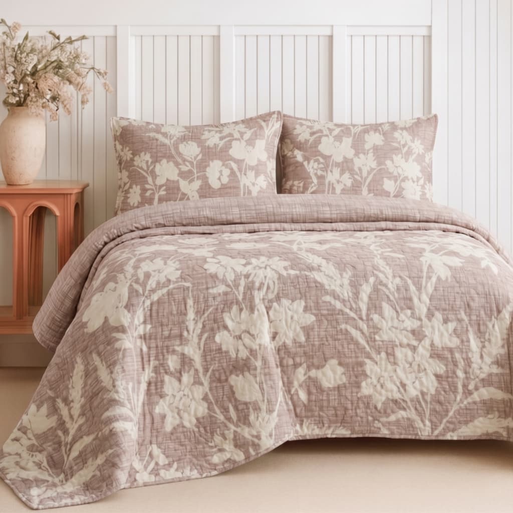 Kit Cobre Leito Colcha Casal Queen King Boutis Dupla Face Porta Travesseiro Aba Americana - Camesa