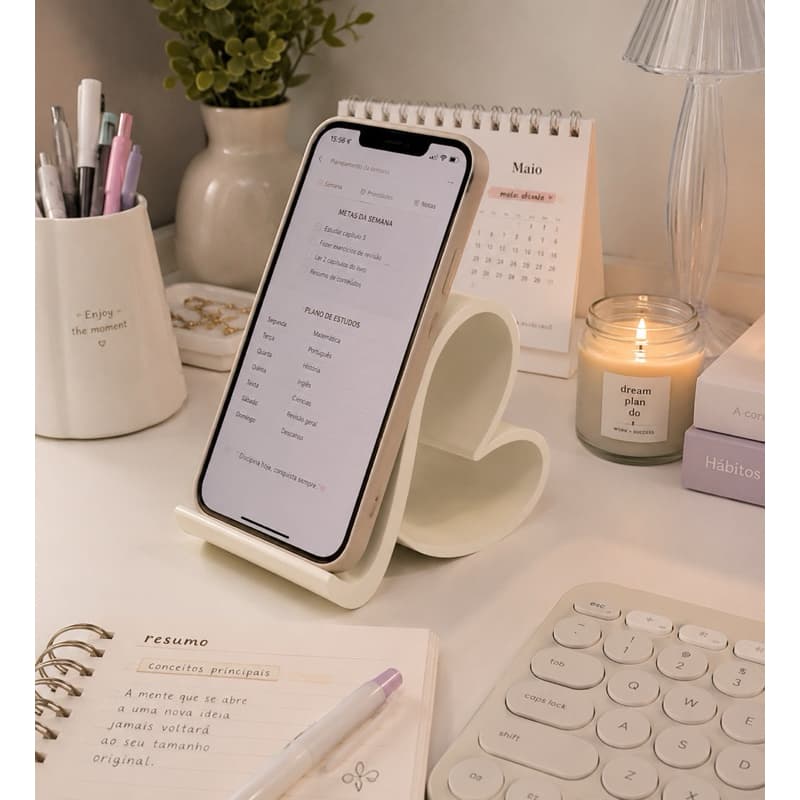 Suporte de Coração para Celular | Tamanho universal