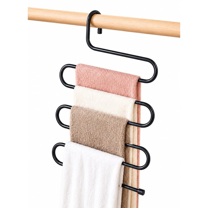 Cabide Multiuso Organizador de Roupas 5 Camadas Antiderrapante Economiza Espaço para Guarda-Roupa