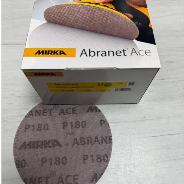 Disco Lixa Tela Mirka Abranet 150mm 6 polegadas 50 Unidades Grão 180