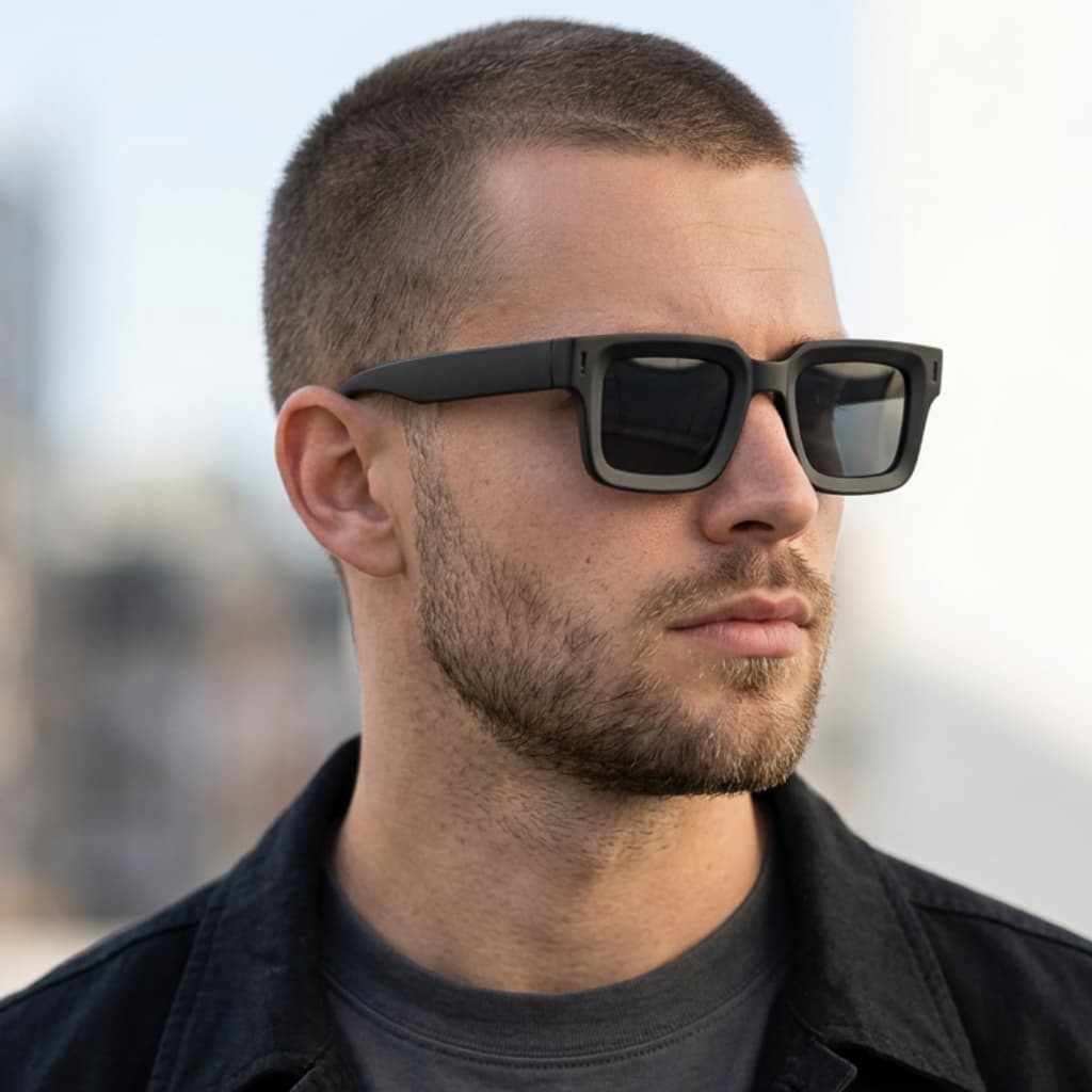 Óculos de Sol Quadrado Retro Tendência Luxo UV400 Masculino