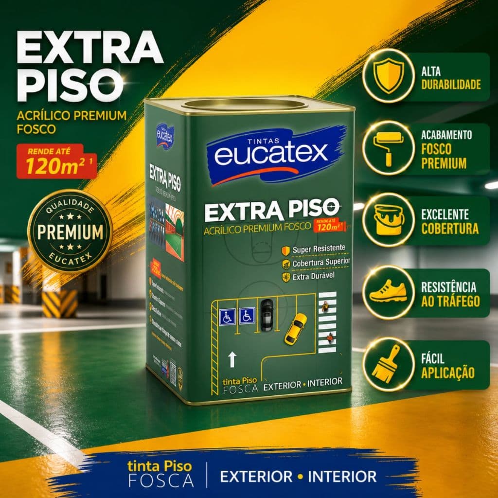 Tinta Acrilica Eucatex Premium Extra Piso Lata 18 Litros - Cores
