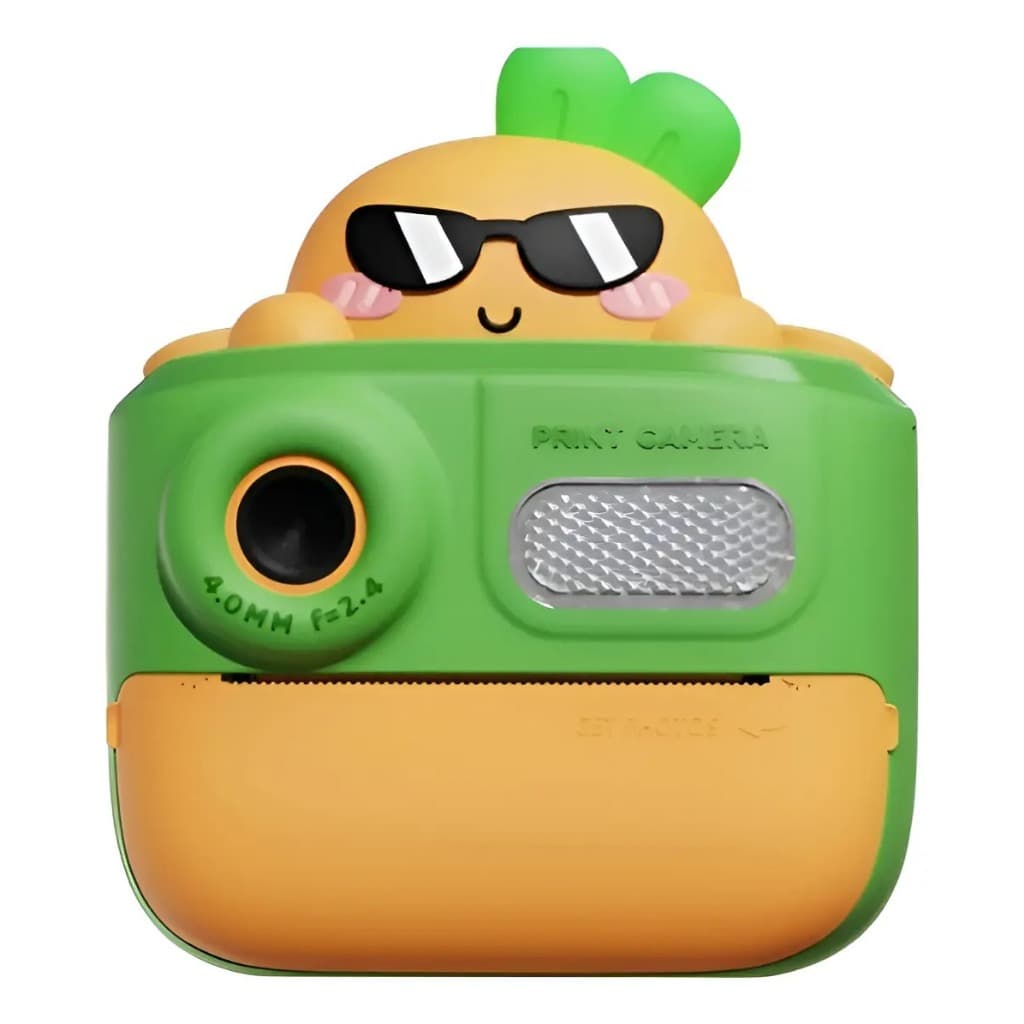 Câmera Infantil Impressão Instantânea Wowkids K64 Verde Ursunho de Oculos