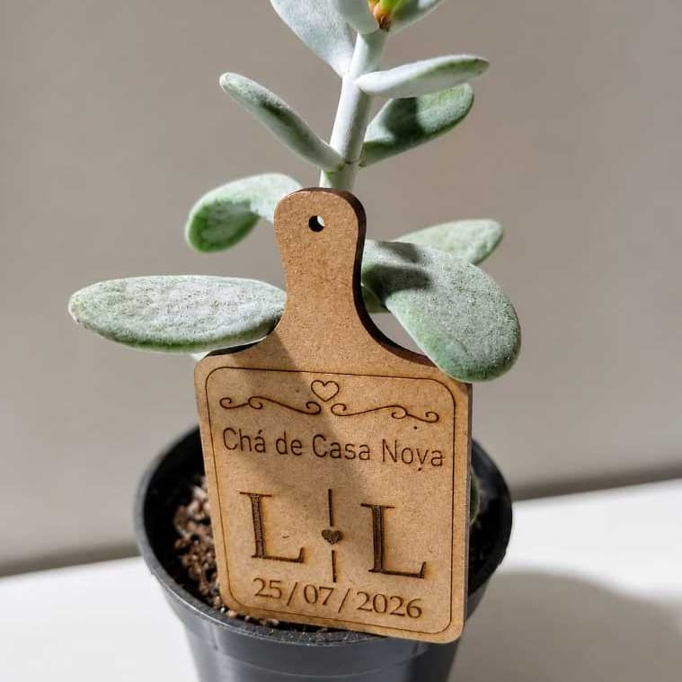 Kit Lembrancinhas imã de geladeira chá de casa nova, casamnto, aniversário personalizado com nome e data em mdf cru 3mm