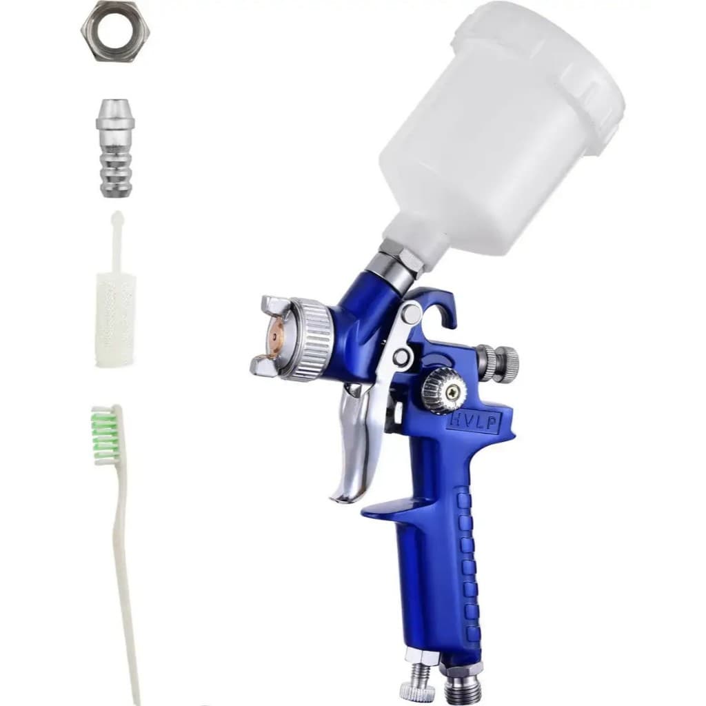 Pistola De Pintura Gravidade Bico 0.8mm Para Retoque Profissional H2000 Premium Wwsoldas
