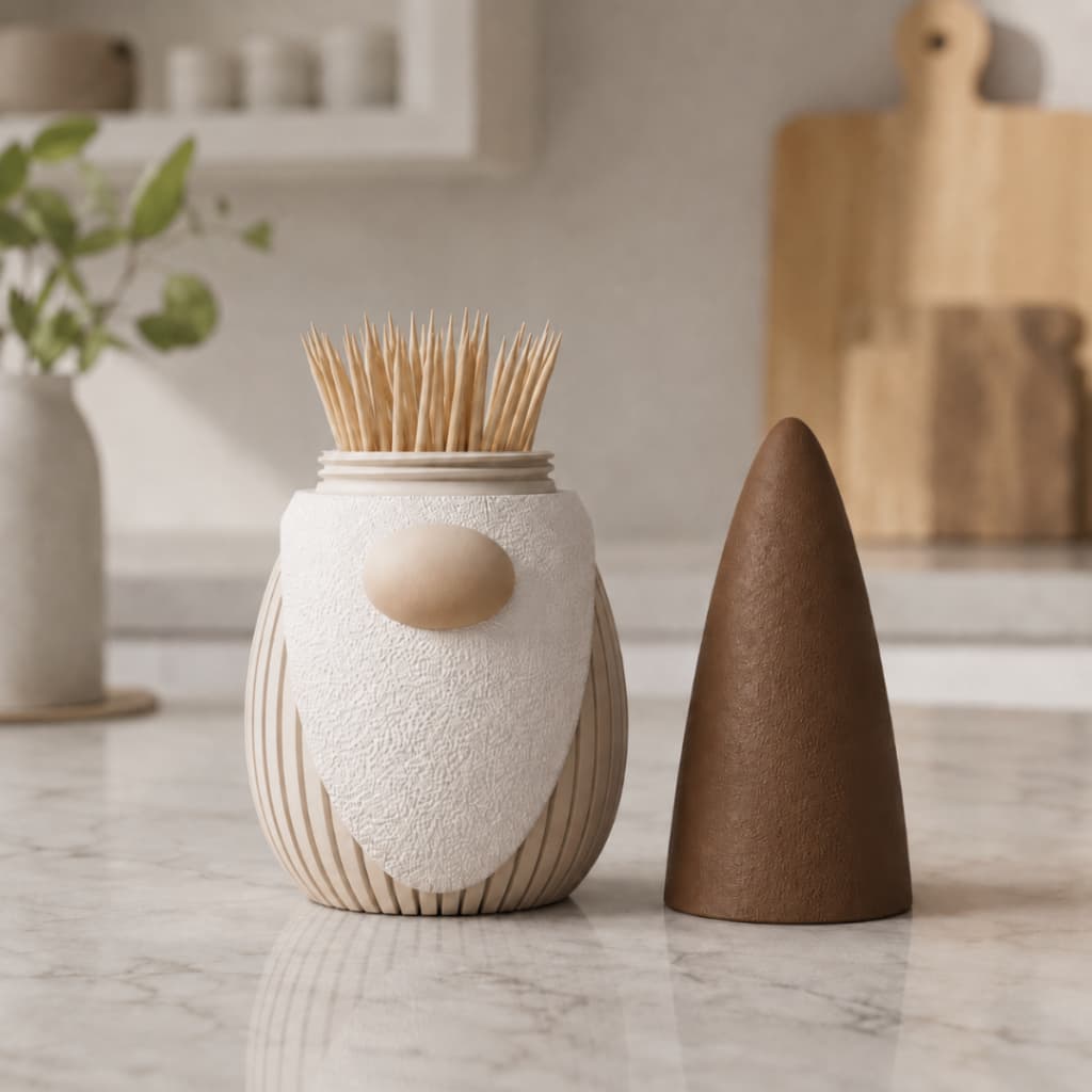 Porta Palitos de Dente Gnomo | Recipiente Paliteiro Moderno e Criativo -  Mesa de Jantar e Cozinha