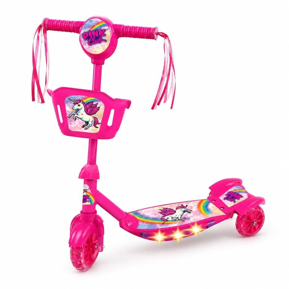 Patinete Infantil 3 Rodas Led Vermelho Design Heroi Aranha Estavel Seguro