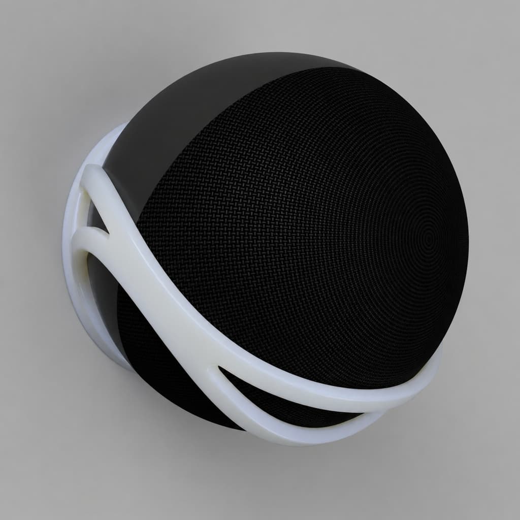 Suporte Universal para Echo Dot Alexa Amazon 4 e 5 Geração — Organizador de Parede para Smart Speaker Preto Branco -
