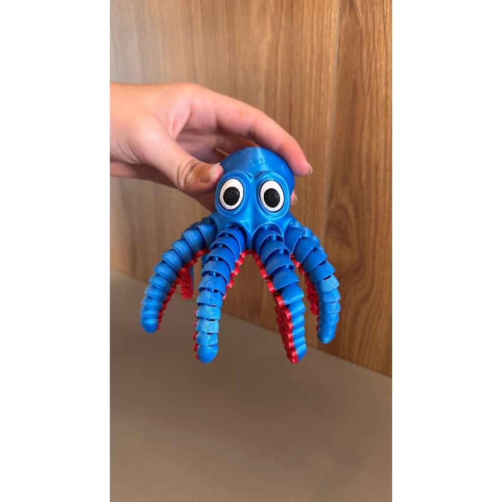 Polvo Articulado Flexível 3D Antiestresse Decorativo Fidget Colorido