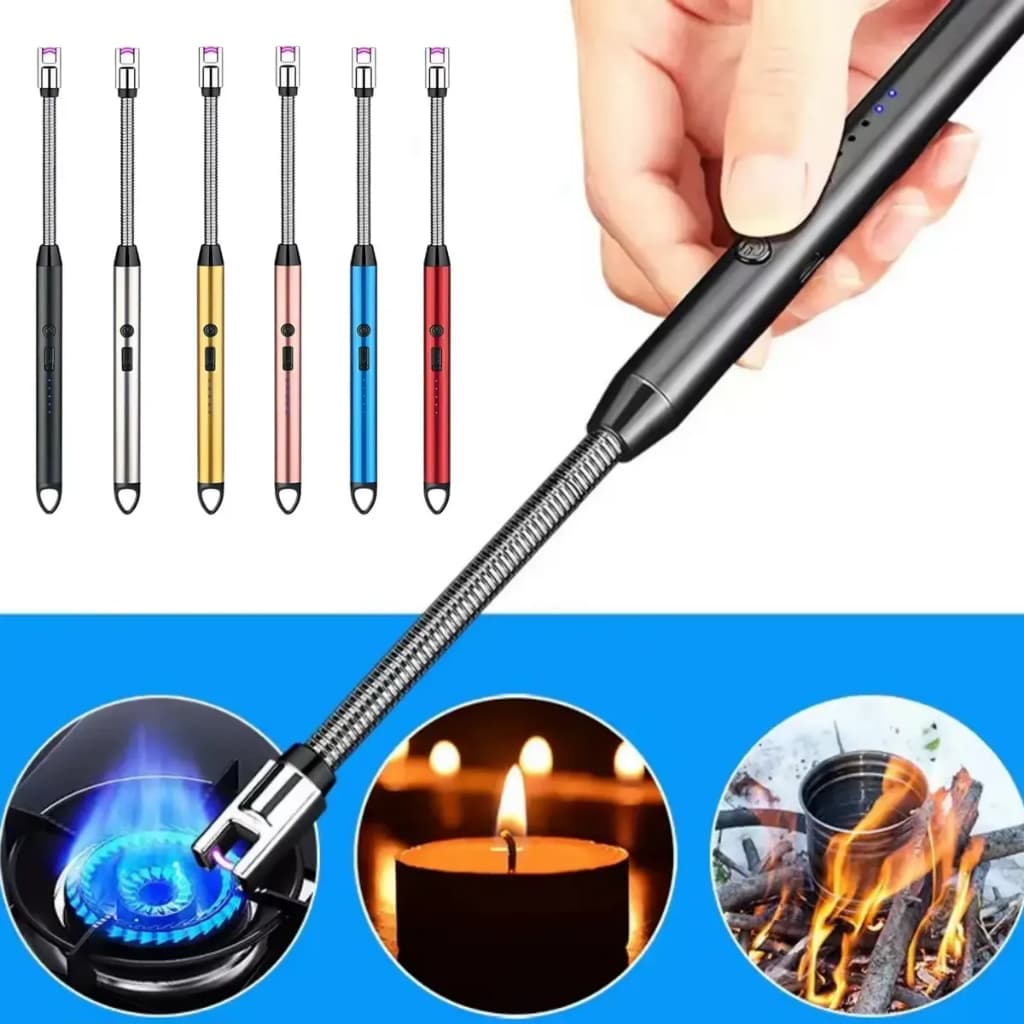 Acendedor Eletrônico Fogão Velas Flexível Recarregável Usb C