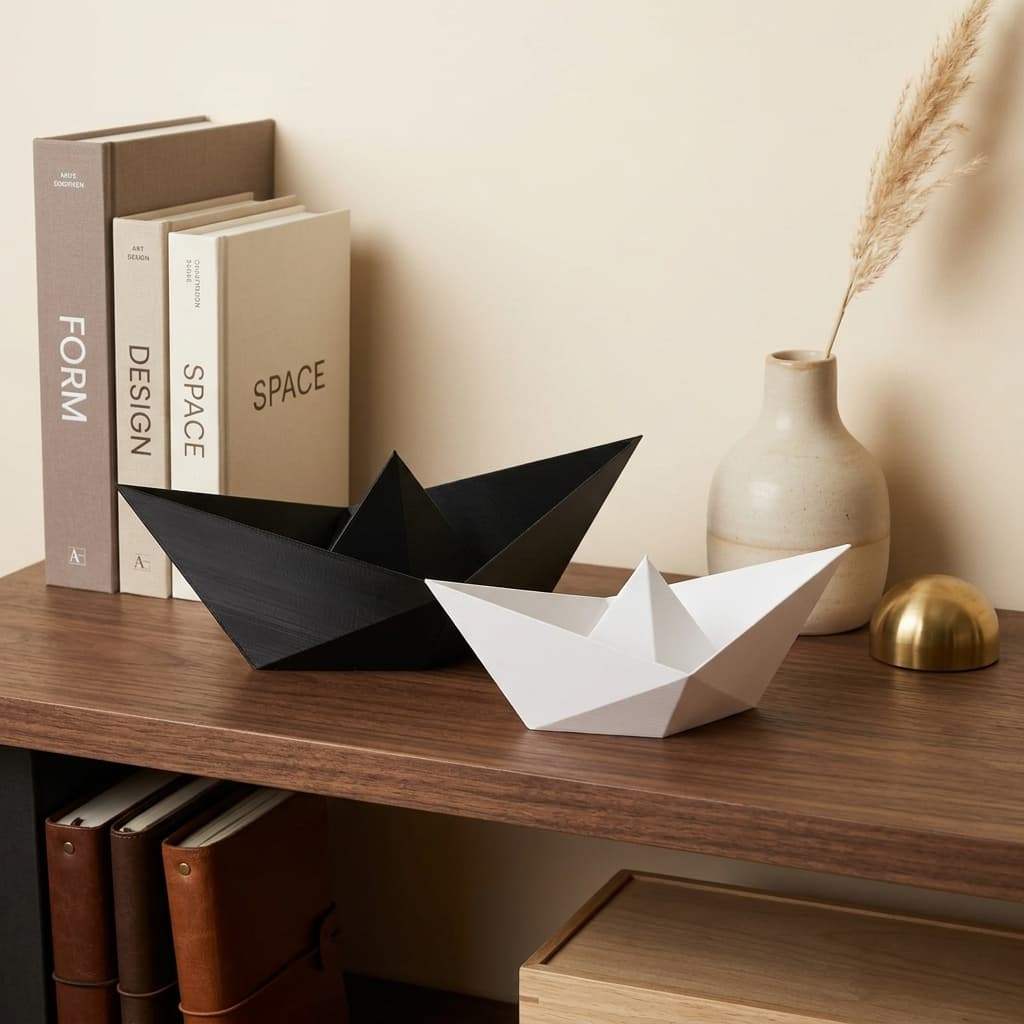 Kit 2 Barquinhos Origami Artigo de Decoração Ideal Para Presente