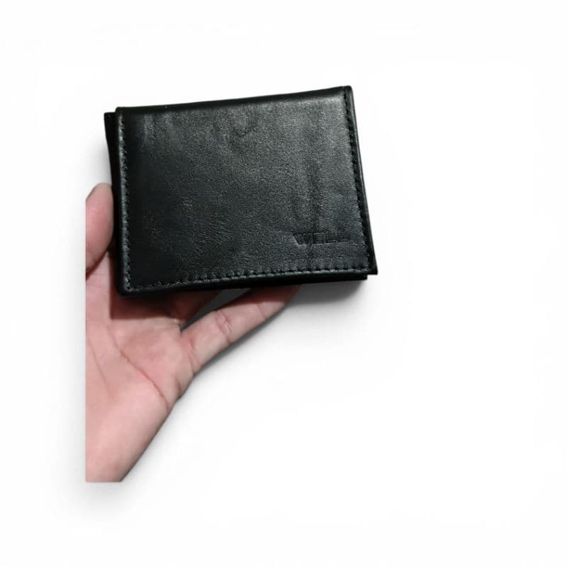 CARTEIRA MASCULINA PREMIUM DE COURO,MODELO L COR PRETA