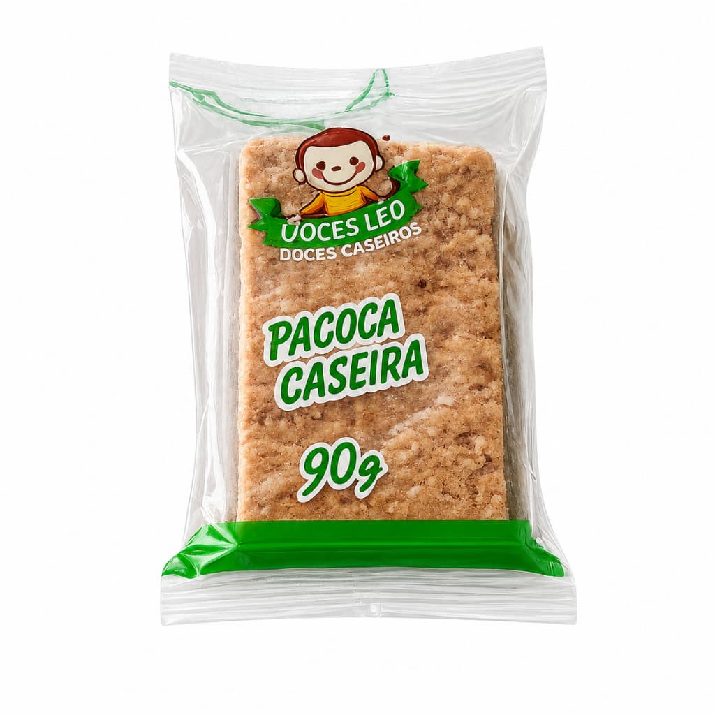 Kit 5 Paçocas Caseiras de Amendoim 90g Cada – Doce Tradicional