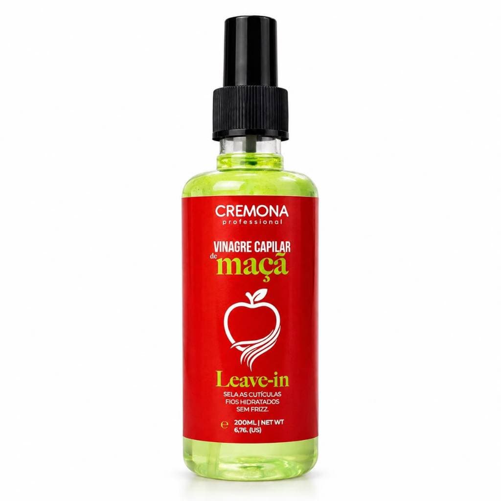 Vinagre Capilar de Maçã Cremona Professional 200ml Leave-in Selador Anti Frizz