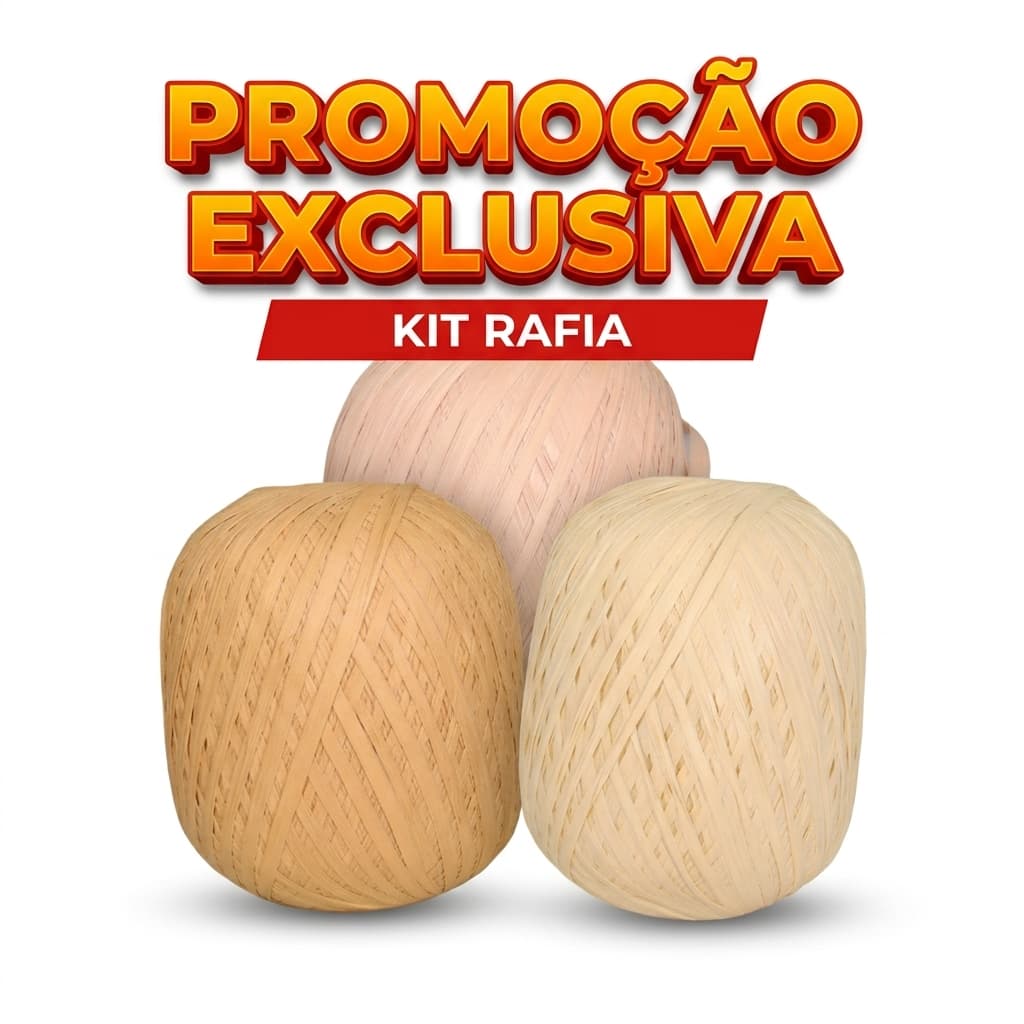 Fio Ráfia Para Bolsas E Chapéus Crochê Premium 300 Metros