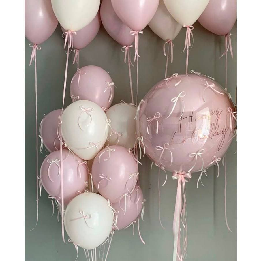 Kit Balão 36/45/62 peças Com Laços bubble Bexigas Festa Decoração Enfeite surpresa aniversario