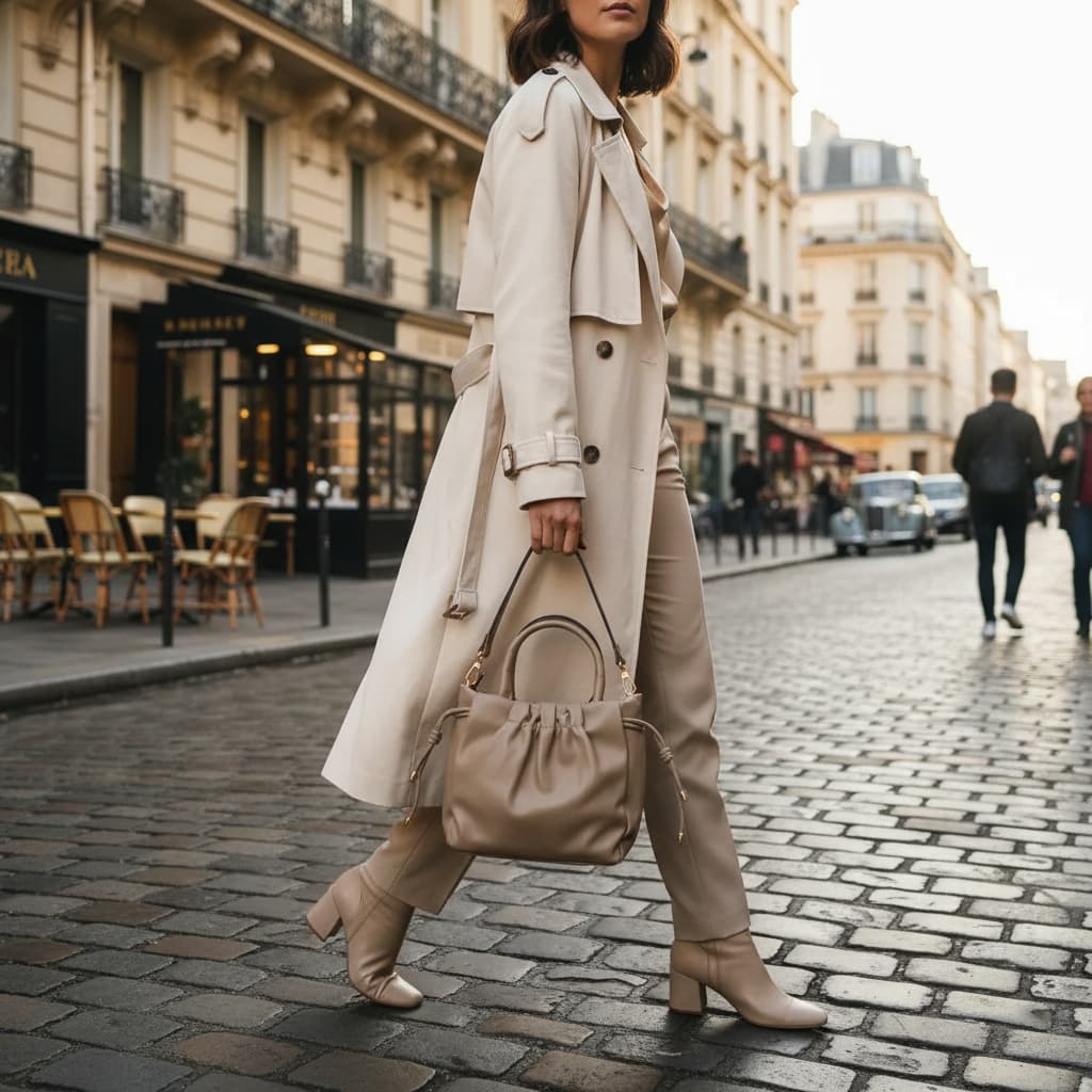 Bolsa Feminina Caqui Transversal Bolsa de Ombro Casual Moderna Alta Qualidade