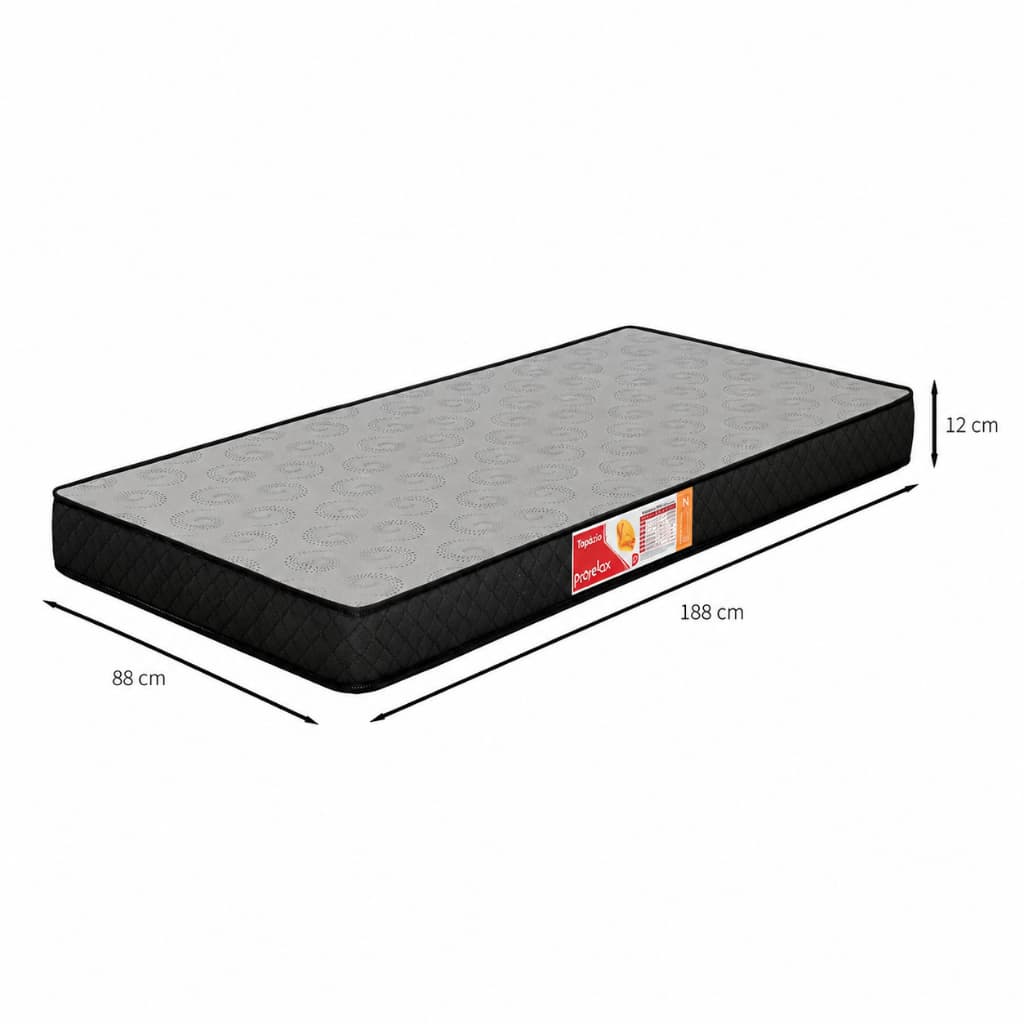 Colchão Solteiro D23 188x88x12 cm Confortável para Cama, Bicama e Beliche