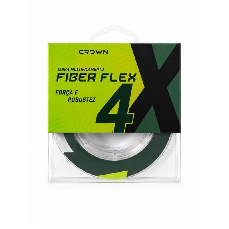 Linha Multifilamento Fiber Flex Crown 4X Alta Resistência Pesca Esportiva