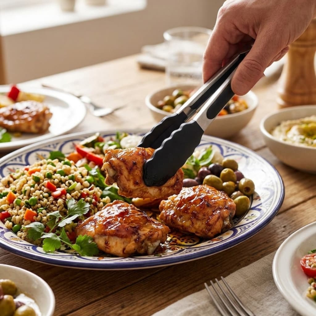 Pegador De Silicone Multiuso 21cm Cozinha Churrasco Salada Antiaderente