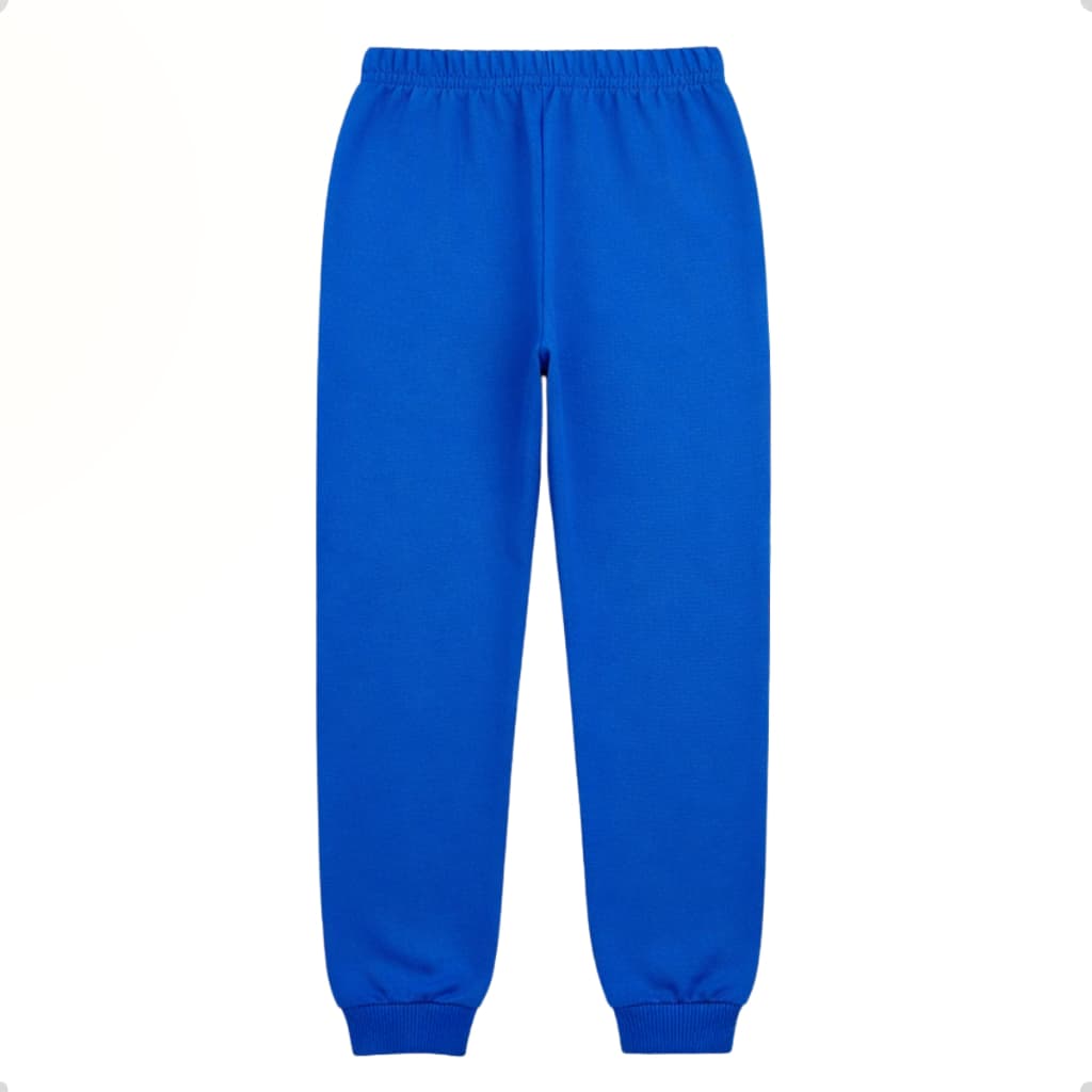 Calça Moletom Peluciada Infantil Unissex Azul Royal