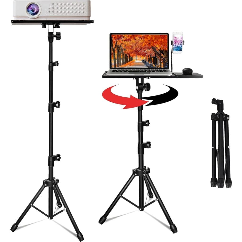 Suporte p/ Notebook Tripé Ajustável + Bandeja Mouse