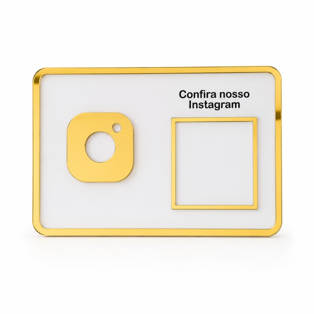 Placa Display QR Code Instagram  Acrílico Alta Qualidade