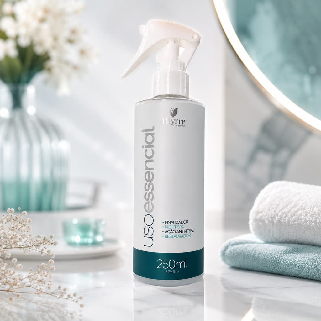 Leave-In Uso Essencial 250ml Reparador De Pontas & Protetor Térmico Capilar Thyrre Cosméticos