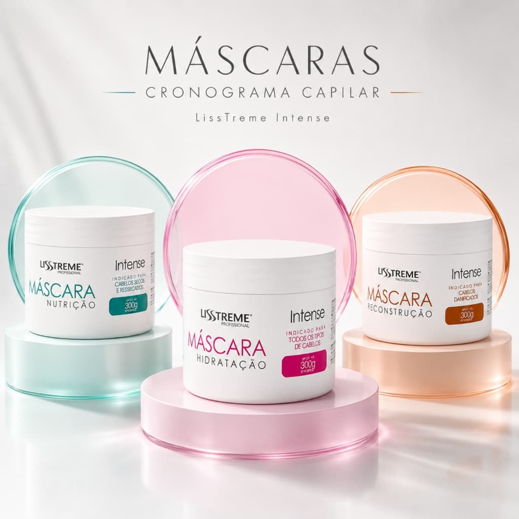 Cronograma Capilar LissTreme 3 Máscaras 300g Alta Performance