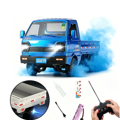 Caminhão De Controle Remoto 1:18 Com Luz E Spray De Fumaça Recarregável Carrinho brinquedo