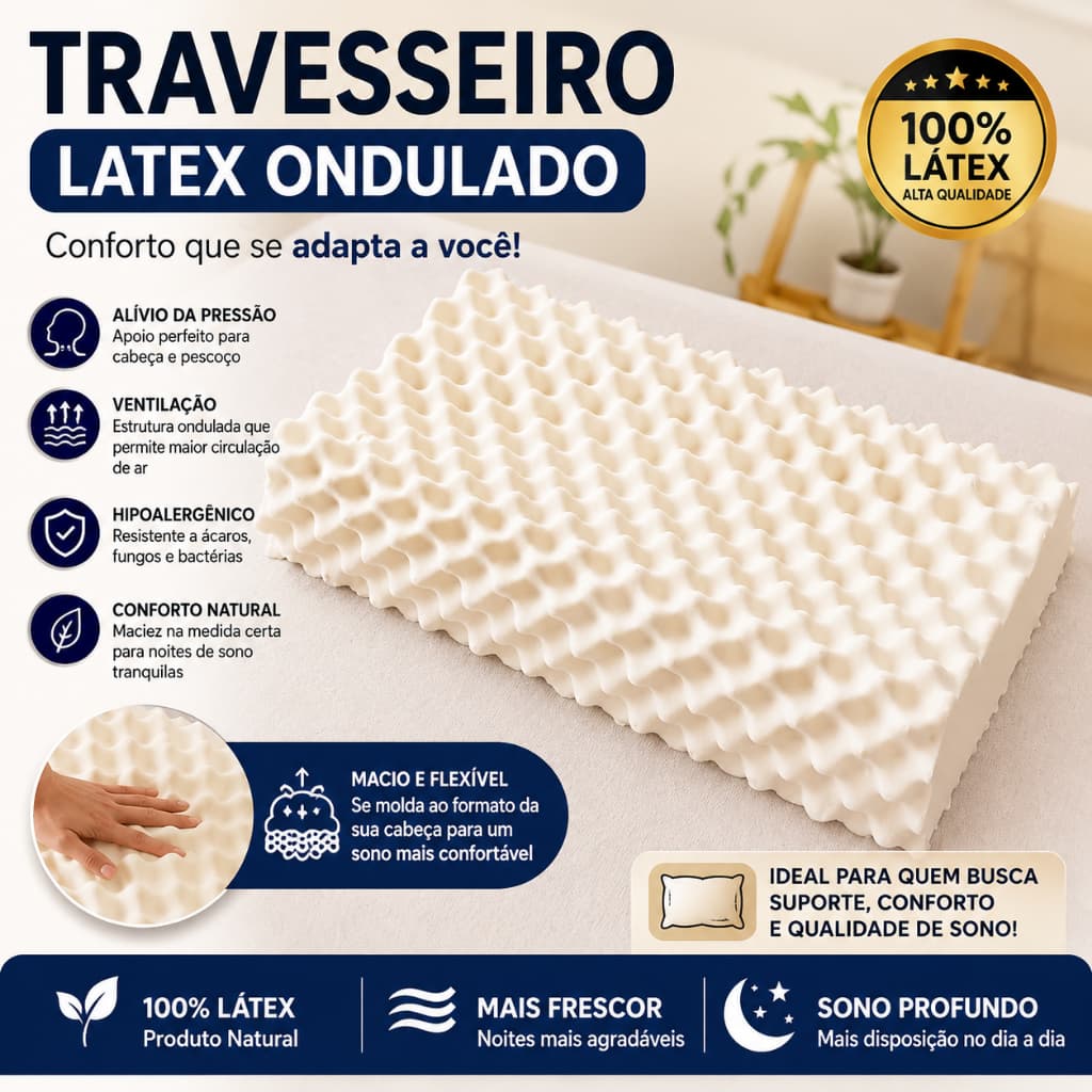 Travesseiro - Natural Látex Tailândia Promoção