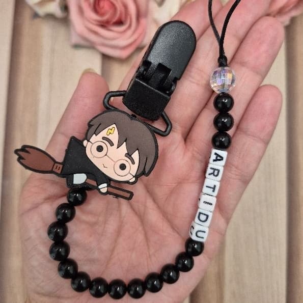 Prendedor de chupeta personalizado Harry Potter , Presilha de chupetas