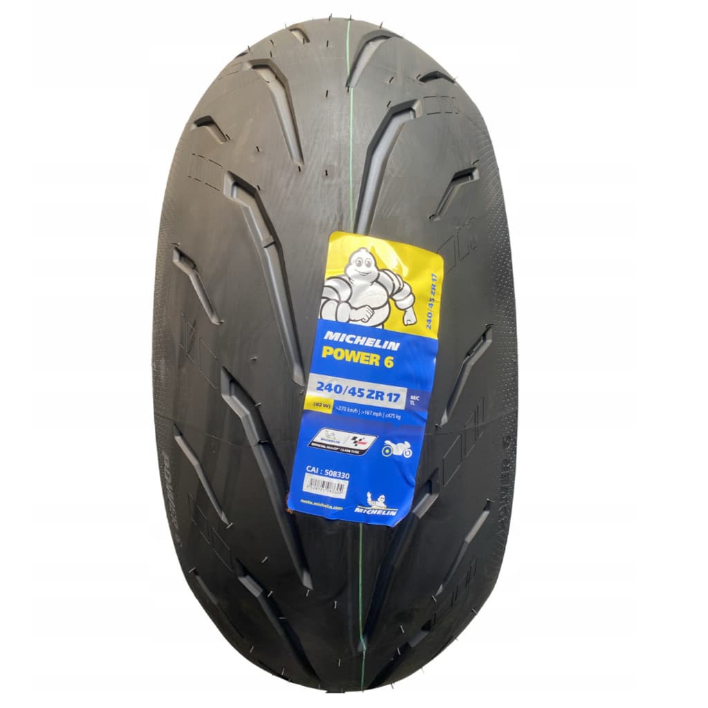 Pneu Moto 240/45-17 Michelin Power 6 82W Sem Câmara - Tecnologia Radial