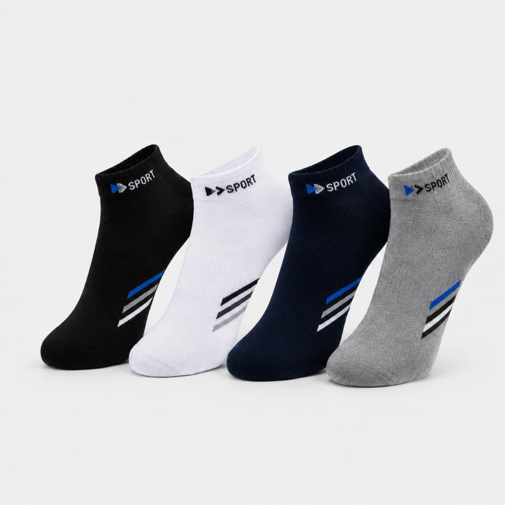 Kit 9 Pares de Meia Masculina Adulto Cano Baixo Soquete Para Dia a Dia Cores Neutras Sortidas