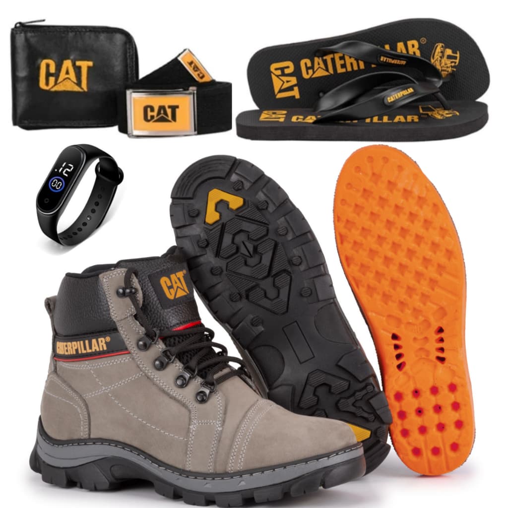 Bota Caterpillar Adventure + Kit Masculino Completo Conforto e Estilo