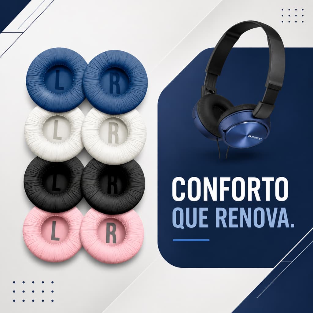 Kit de Almofadas Espumas NOVAS Para Fone Sony Zx Mdr-zx310 310ap Zx110 Wh-ch510