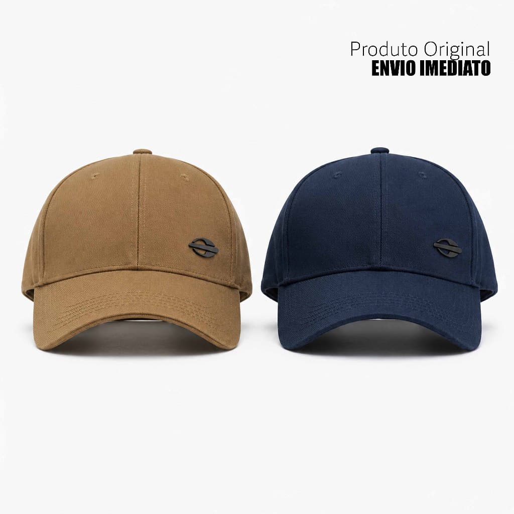 1/ 2 Bonés Masculino Mormaii Aba Curva Ajustável Casual Bege e Azul Marinho