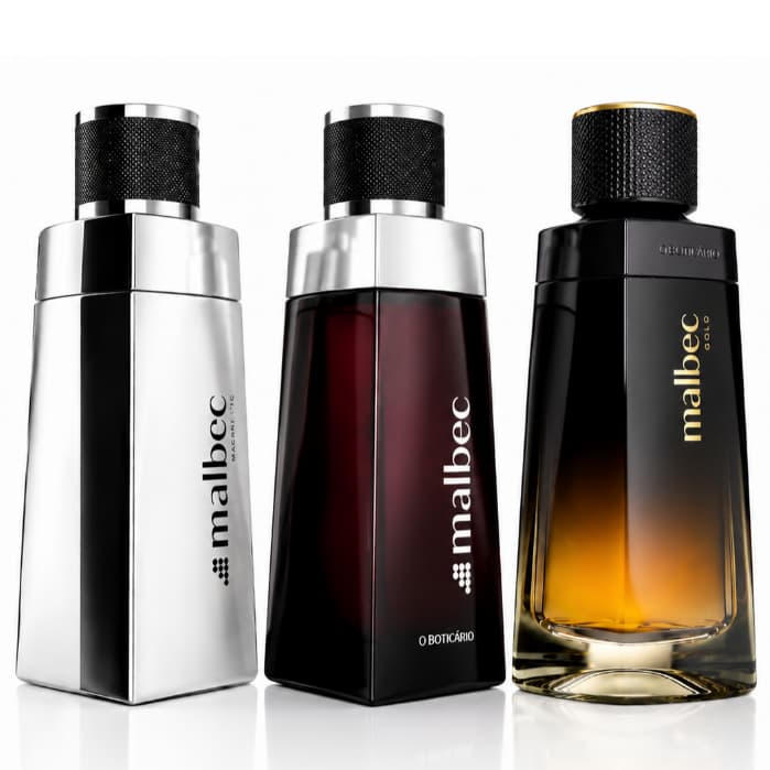 Perfumes Masculinos 3 Malbec Importado Essência Intensa e Fixação Prolongada