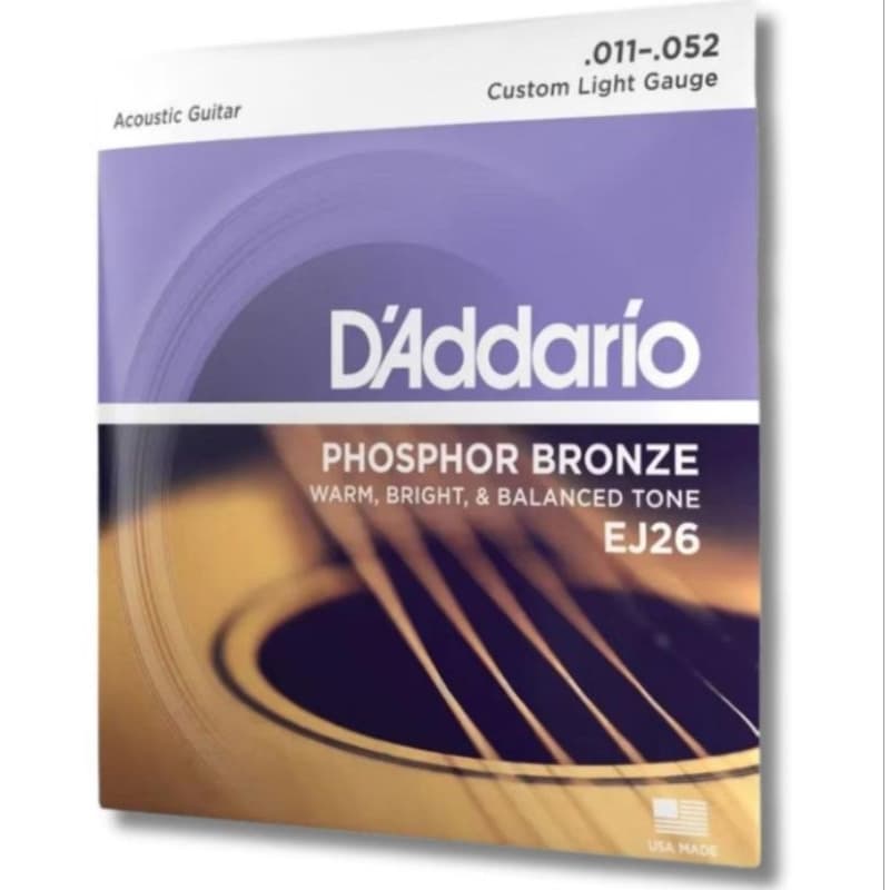 Encordoamento D'Addario Violão Aço EJ26 Phosphor Bronze - 011 Original