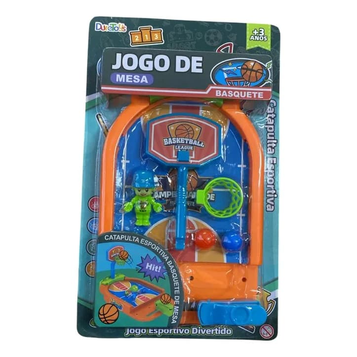 Jogo Basquete Mesa Catapulta Lançador Bolinha Brinquedo