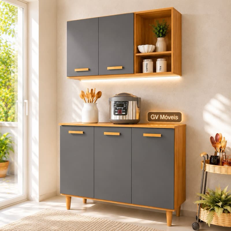 Armário de Cozinha e Recepção Aparador com 1 ou 5 Portas Buffet Adega Exclusivo