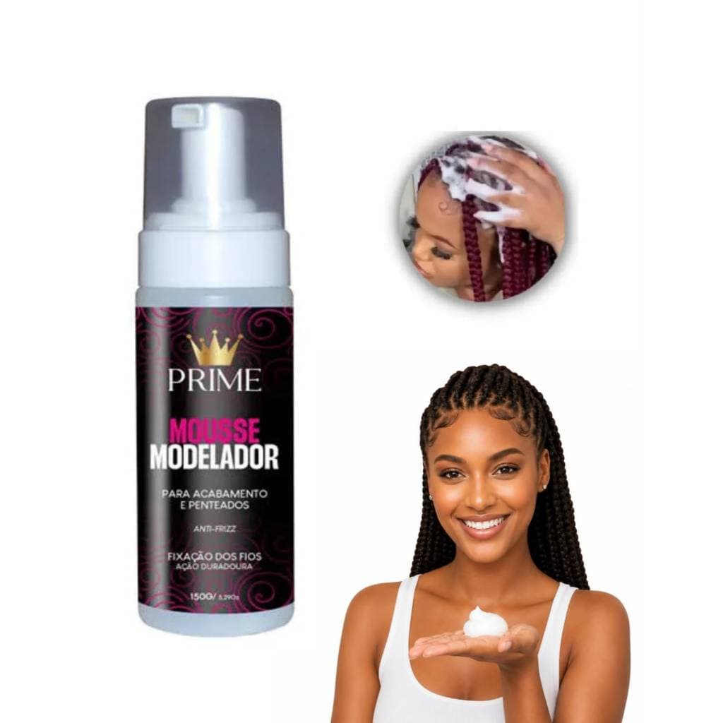 Espuma Mousse Modelador Prime Master Hair Hair Para Tranças Cachos e Penteados 150ml