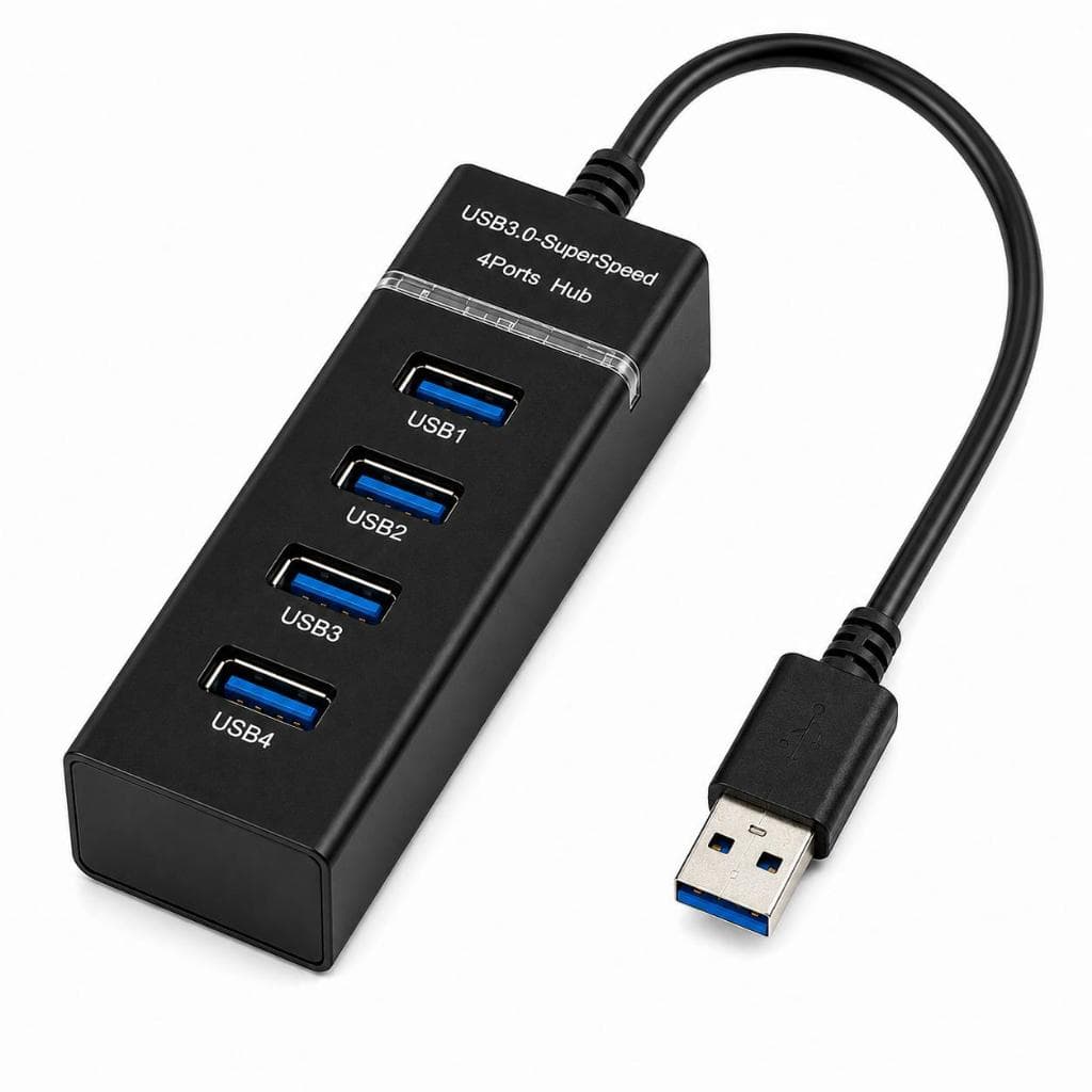 Hub USB 3.0 Ou 2.0 4 Portas Alta Velocidade 5Gbps Expansor USB Compatível Windows MacOS Notebook PC Plug and Play top