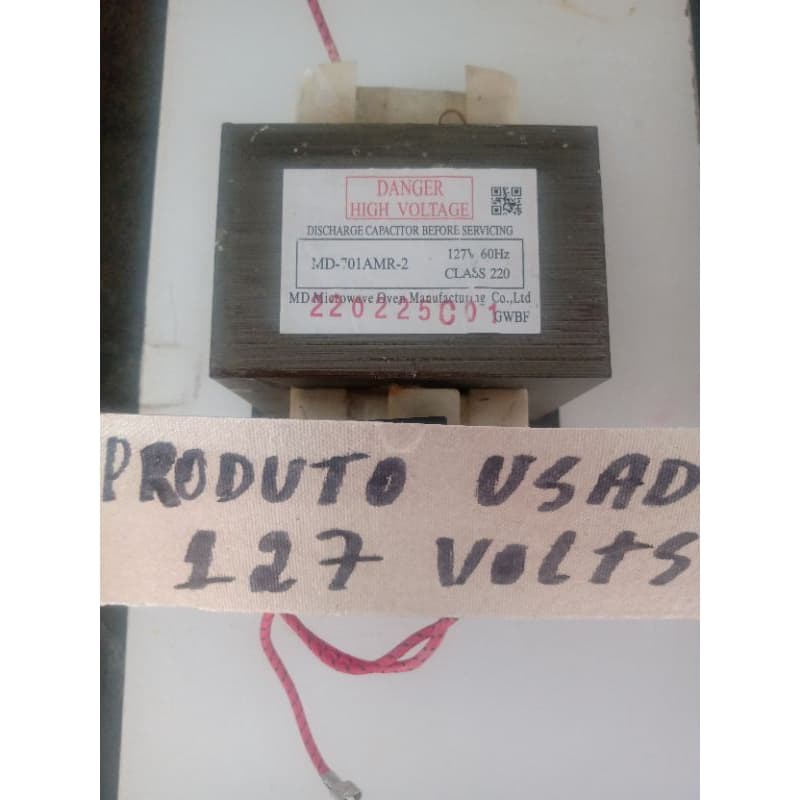 Transformador MD-701AMR-2 127 Volts para Microondas (LER DESCRIÇÃO)