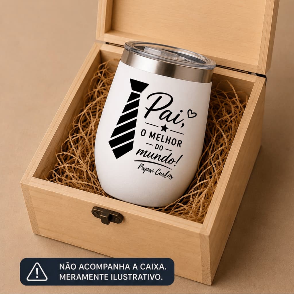 Copo Cuia Térmico Personalizado Com Nome Dia dos Pais Tampa Presente Para Pai