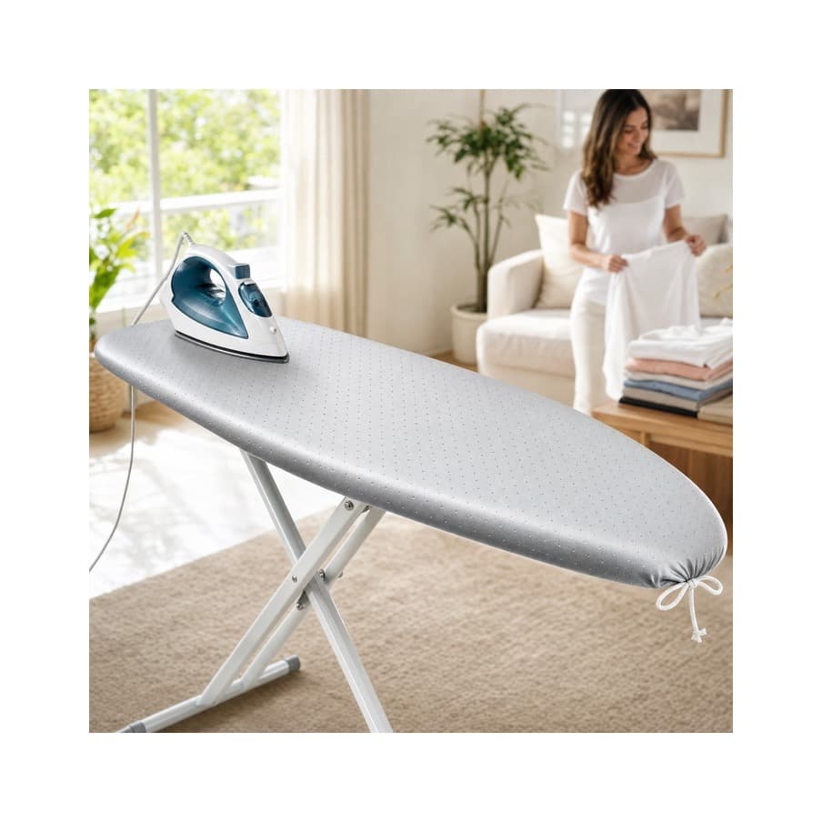 Capa Forro Térmico Furadinho P/ Tábua De Passar Roupa Metalizado Ajustável Resistente Reflete Calor
