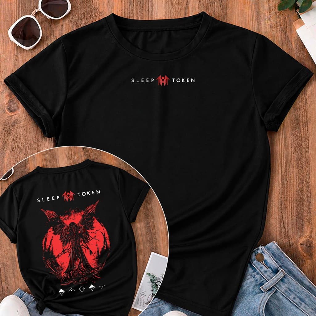 Camiseta Tradicional Banda Rock Sleep Token 100% Algodão Unissex Feminino Masculino